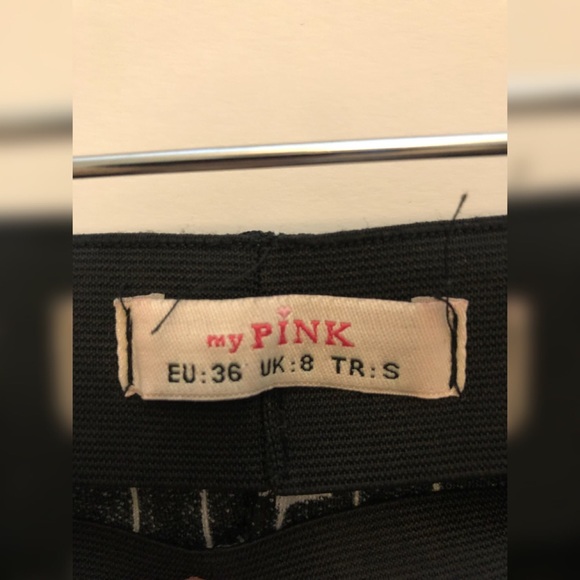 ✨FLOWERS PRINT BLACK CASUAL WOMEN PANTS (M) - Picture 3 of 4